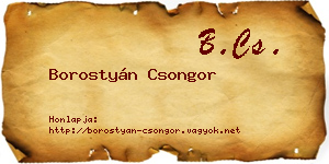 Borostyán Csongor névjegykártya
